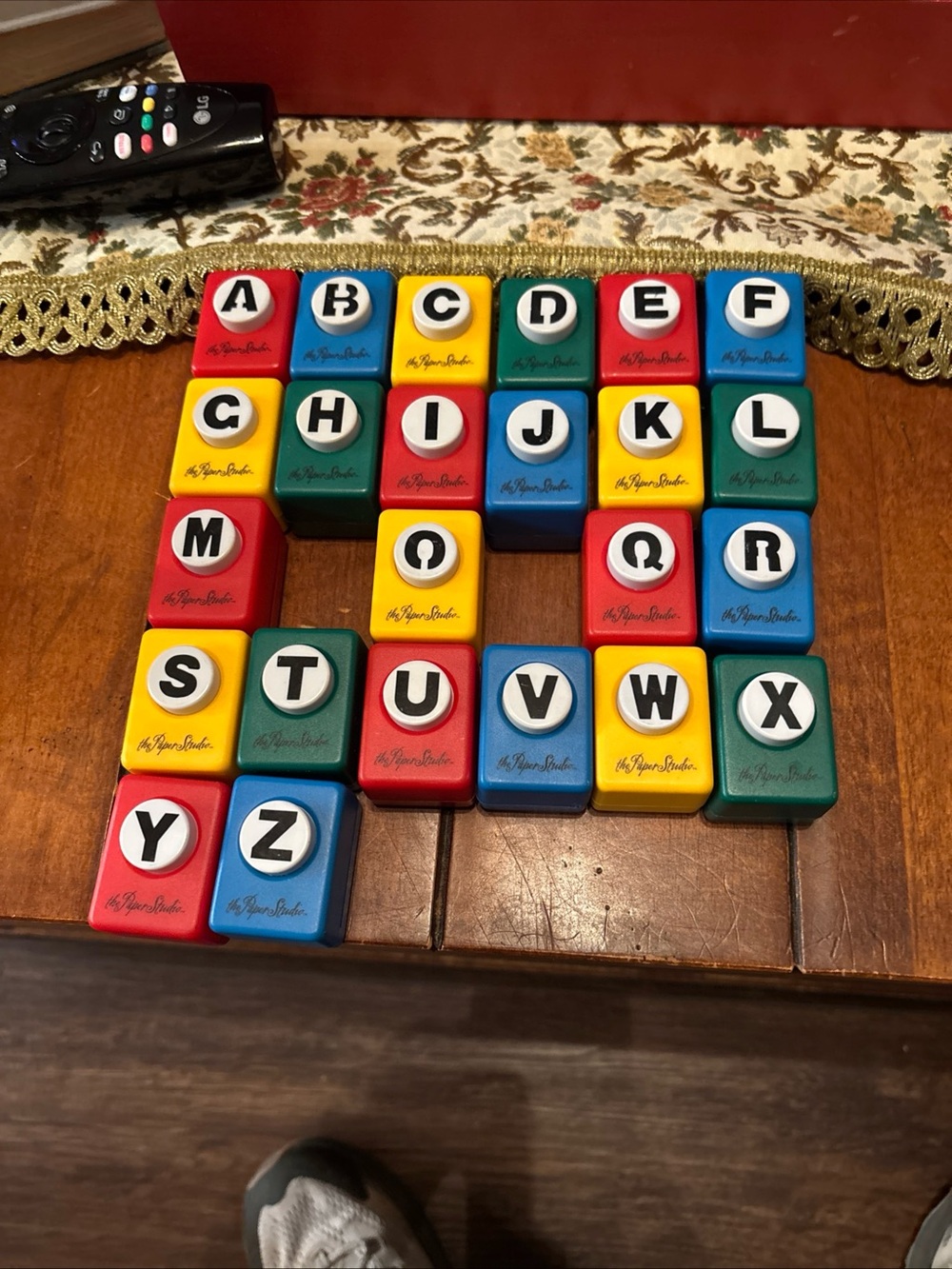 The Paper Studio Uppercase Alphabet Paper Punch Set 24/26 Missing N P Scrapbook